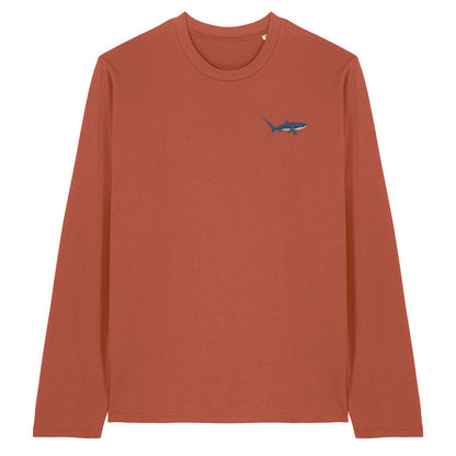 Thresher Shark Embroidered Long Sleeve T-Shirt