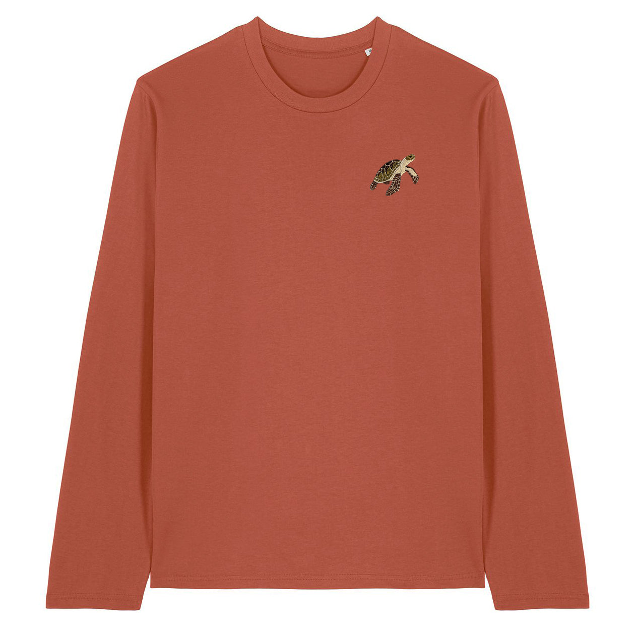 Sea Turtle Embroidered Long Sleeve T-Shirt
