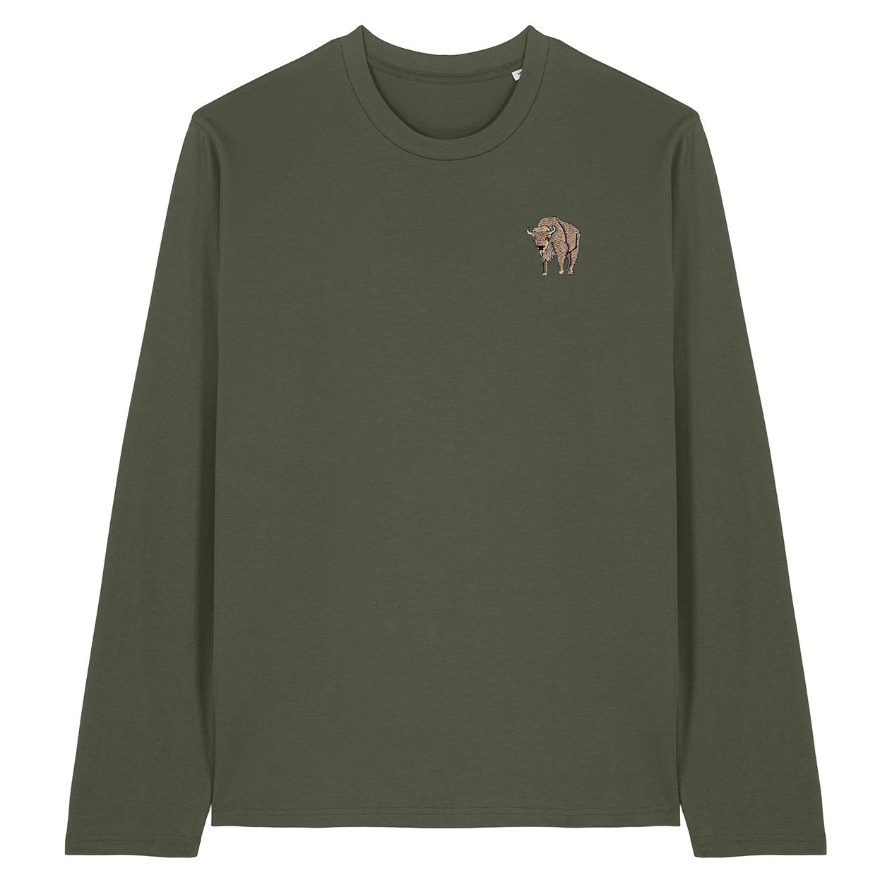 Bison Embroidered Long Sleeve T-Shirt