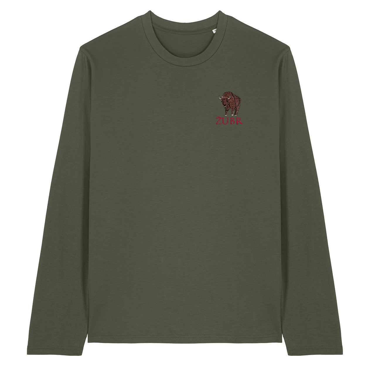 Bison Zubr Embroidered Long Sleeve T-Shirt