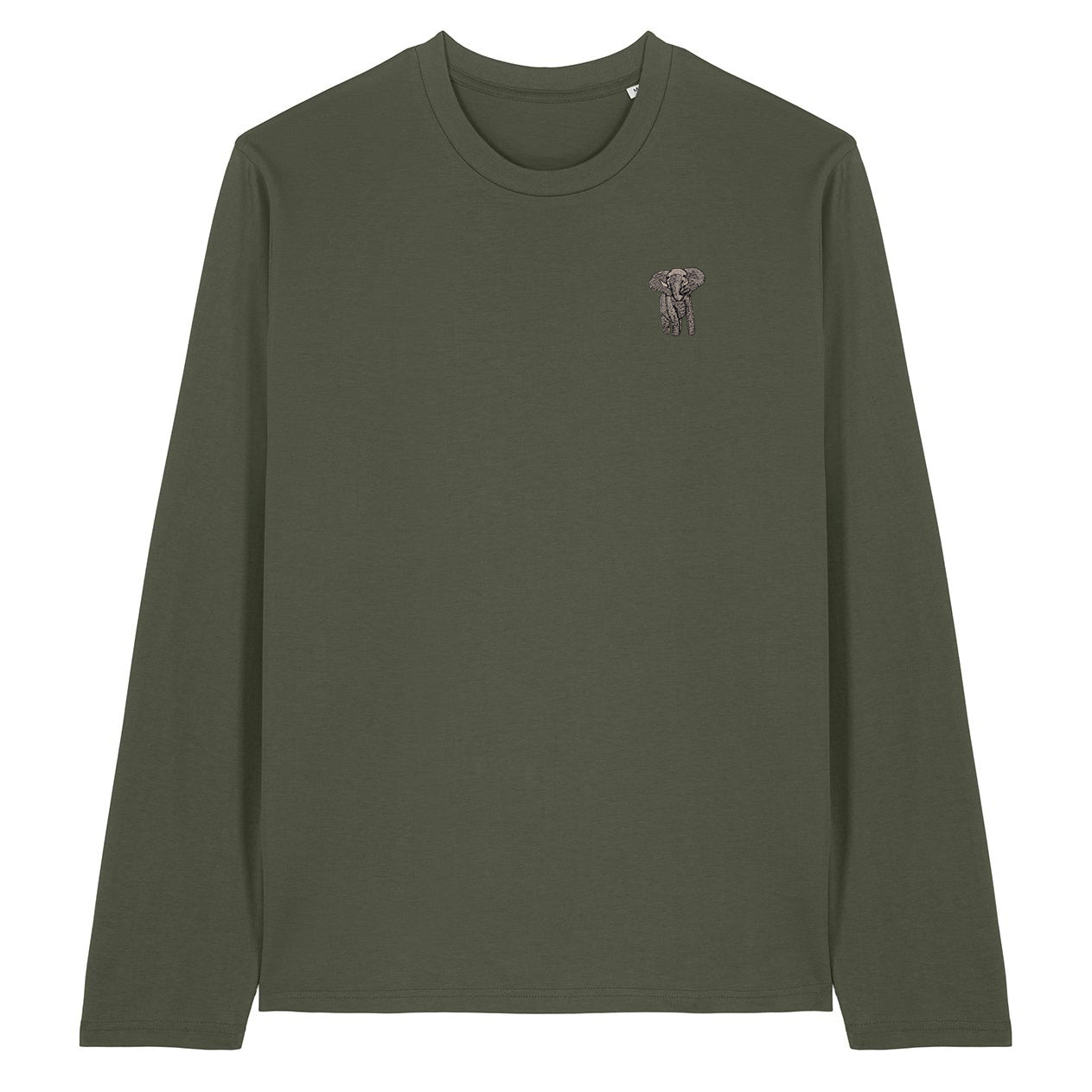 Elephant Embroidered Long Sleeve T-Shirt