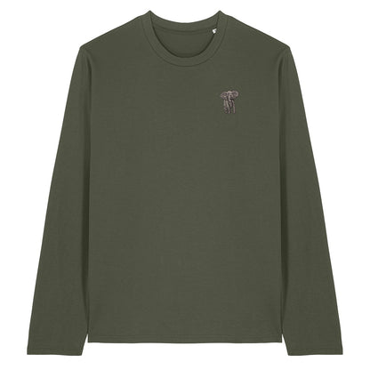 Elephant Embroidered Long Sleeve T-Shirt