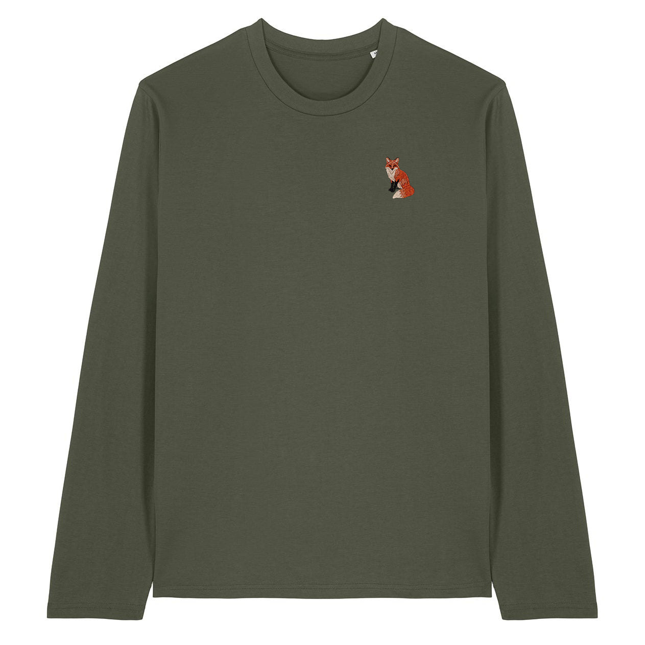 Fox Embroidered Long Sleeve T-Shirt