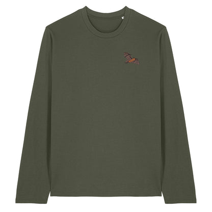 Fruit Bat Embroidered Long Sleeve T-Shirt