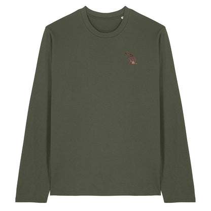 Hare Embroidered Long Sleeve T-Shirt