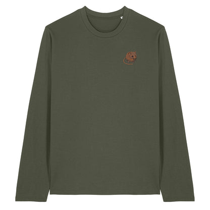 Harvest Mouse Embroidered Long Sleeve T-Shirt