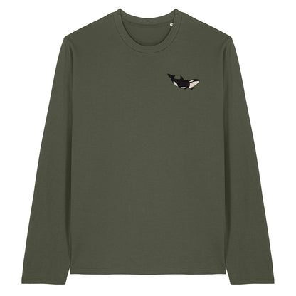 Orca Embroidered Long Sleeve T-Shirt