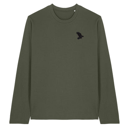 Raven Embroidered Long Sleeve T-Shirt