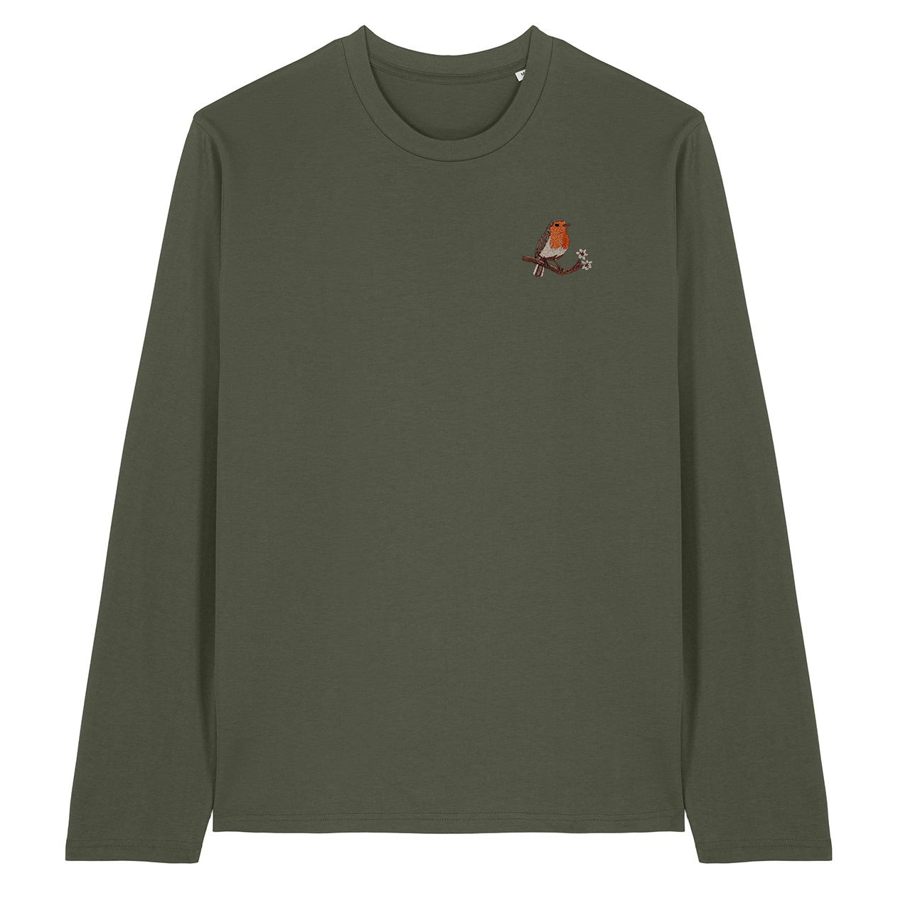 Robin Embroidered Long Sleeve T-Shirt