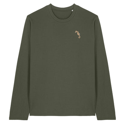 Seahorse Embroidered Long Sleeve T-Shirt