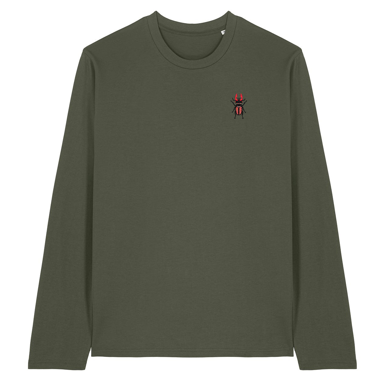 Stag Beetle Embroidered Long Sleeve T-Shirt