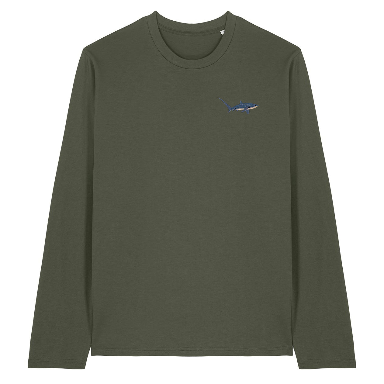 Thresher Shark Embroidered Long Sleeve T-Shirt