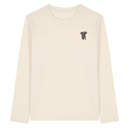 Elephant Embroidered Long Sleeve T-Shirt