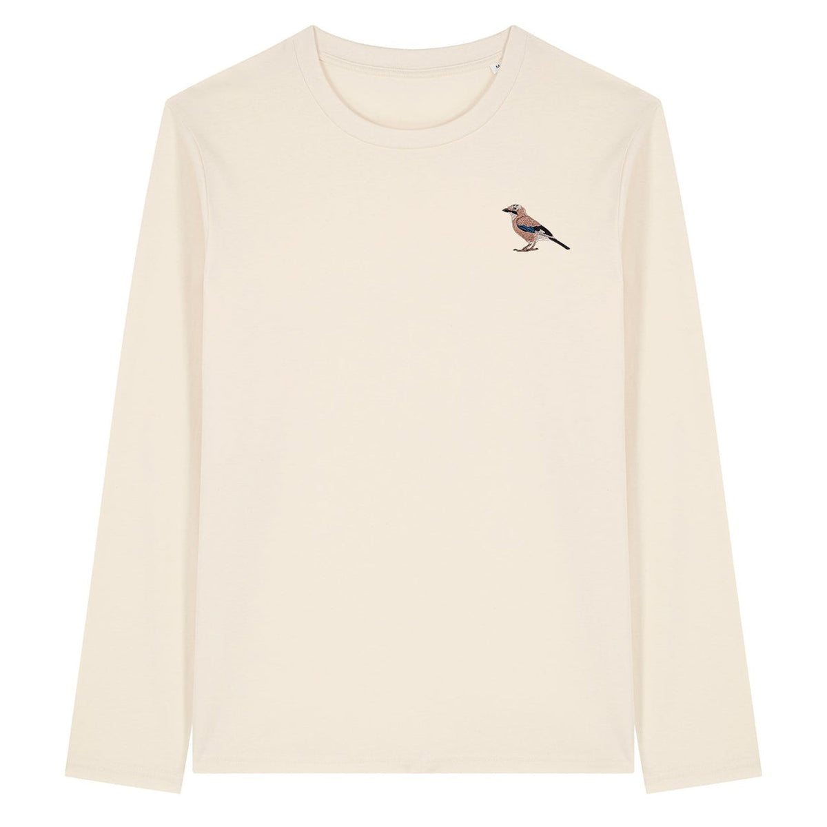 Eurasian Jay Embroidered Long Sleeve T-Shirt
