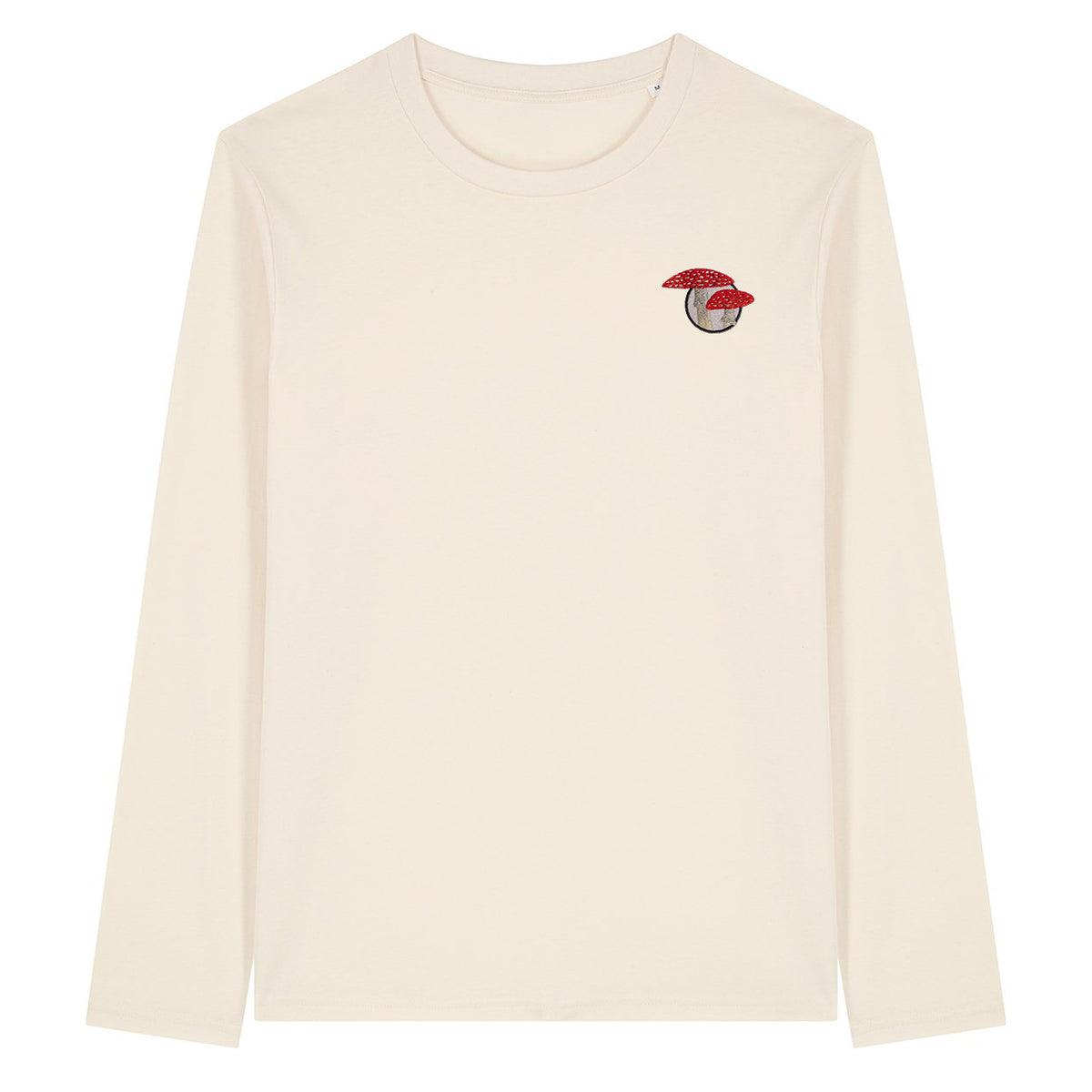 Fly Agaric Mushroom Embroidered Long Sleeve T-Shirt