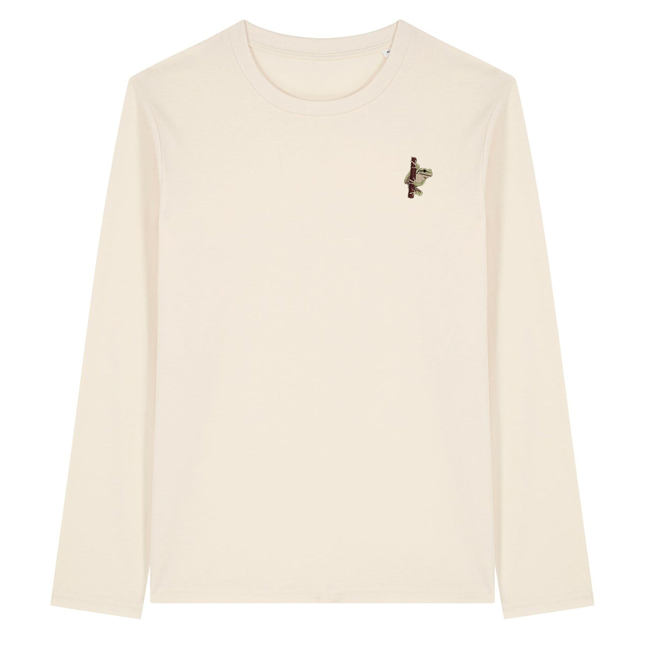 European Tree Frog Embroidered Long Sleeve T-Shirt