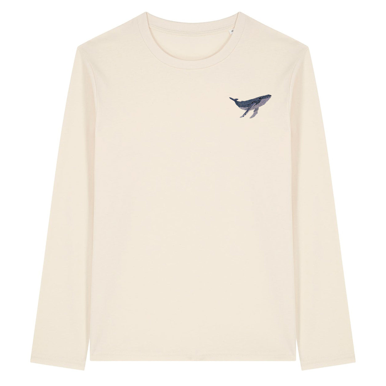 Humpback Whale Embroidered Long Sleeve T-Shirt