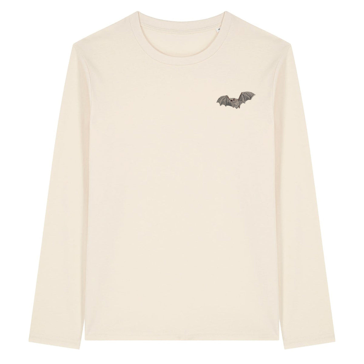 Natterer's Bat Embroidered Long Sleeve T-Shirt