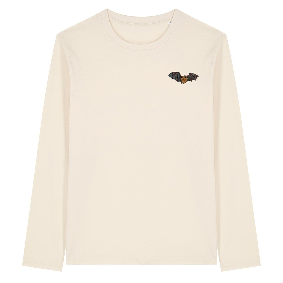 Noctule Bat Embroidered Long Sleeve T-Shirt