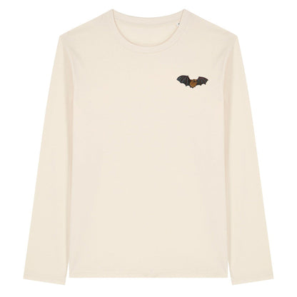 Noctule Bat Embroidered Long Sleeve T-Shirt