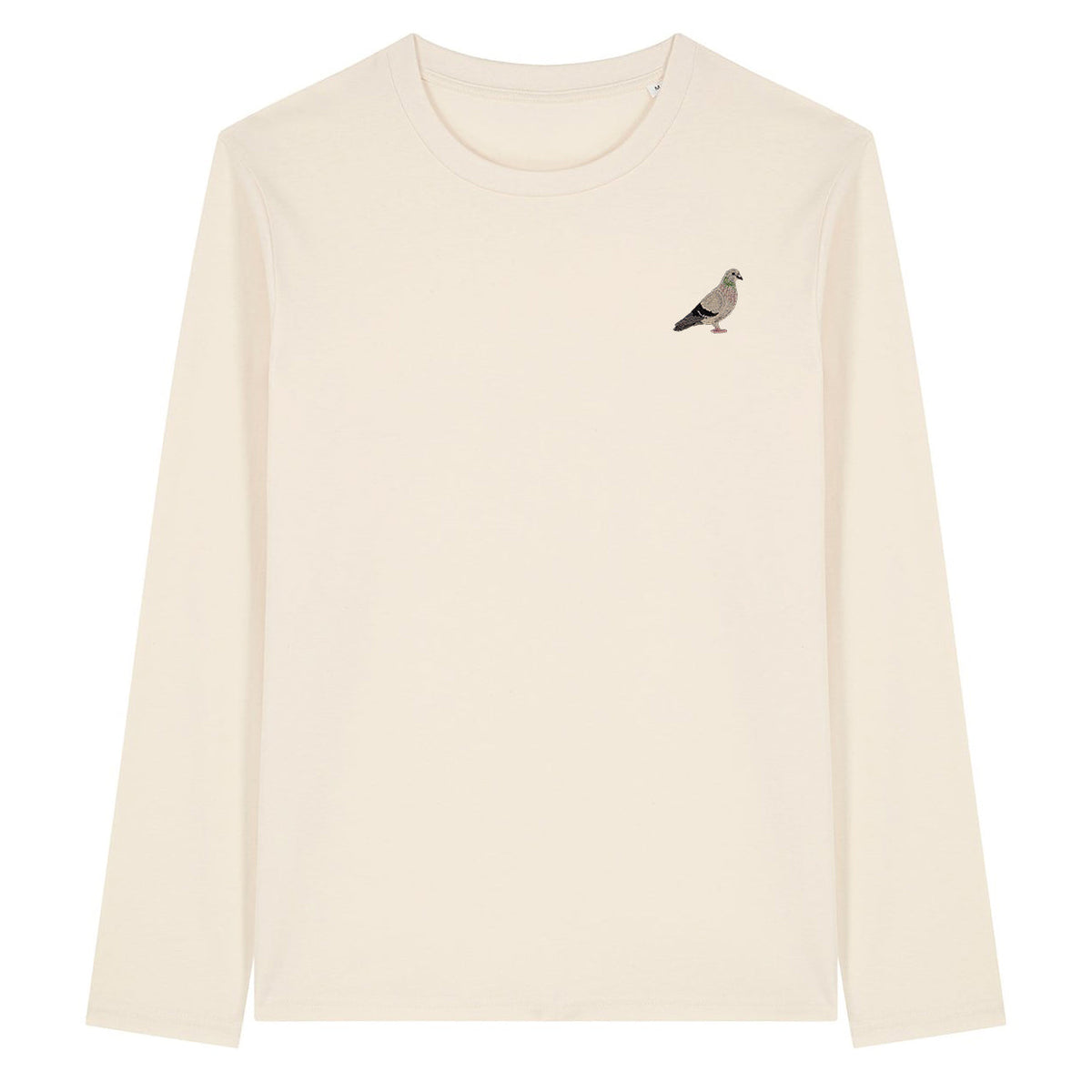 Pigeon Embroidered Long Sleeve T-Shirt