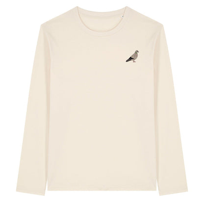 Pigeon Embroidered Long Sleeve T-Shirt