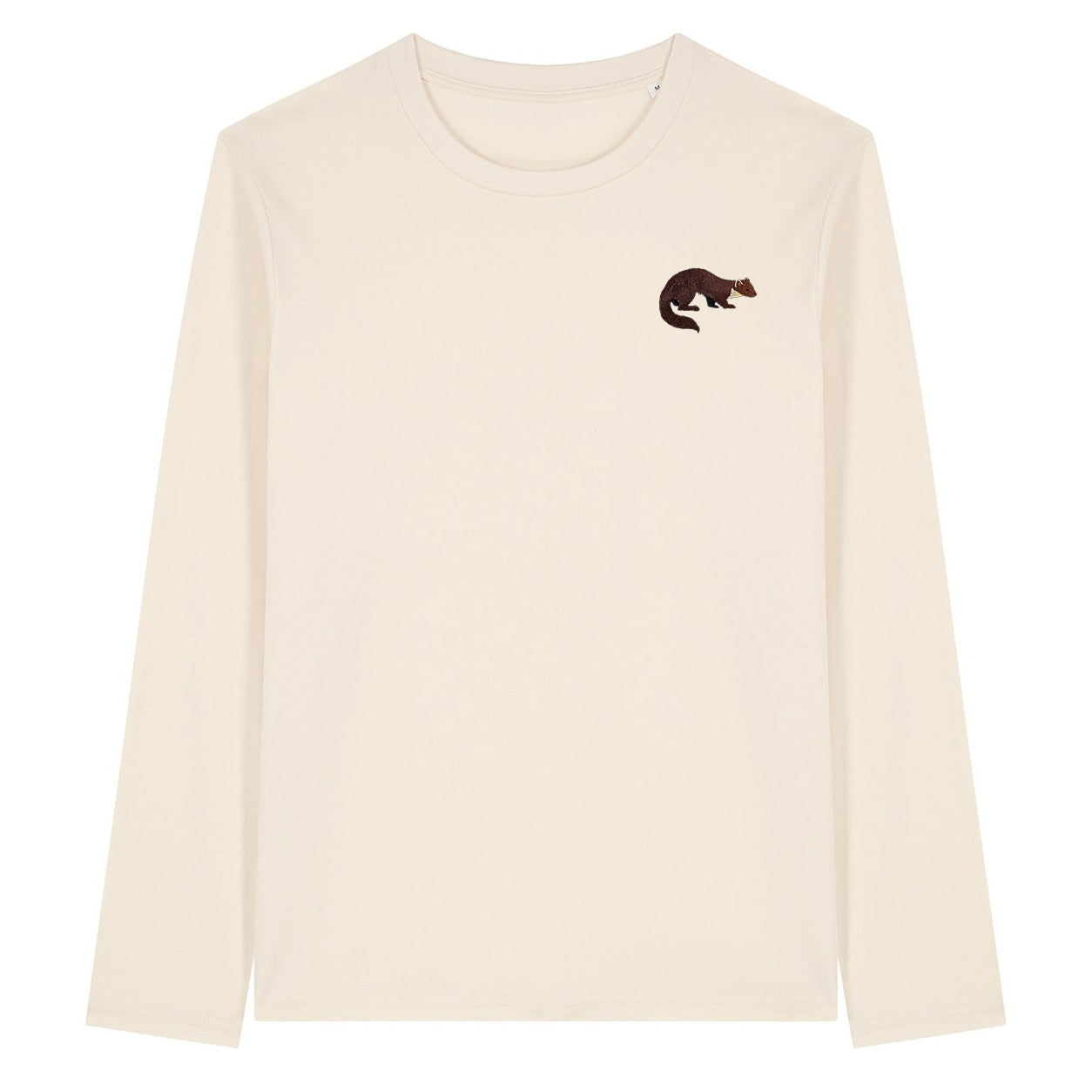 Pine Marten Embroidered Long Sleeve T-Shirt