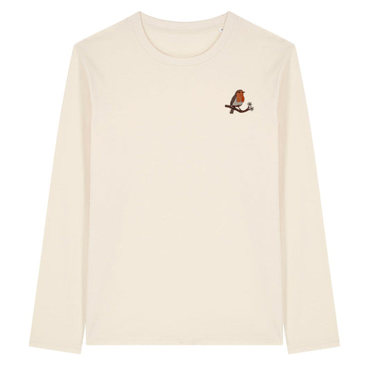 Robin Embroidered Long Sleeve T-Shirt