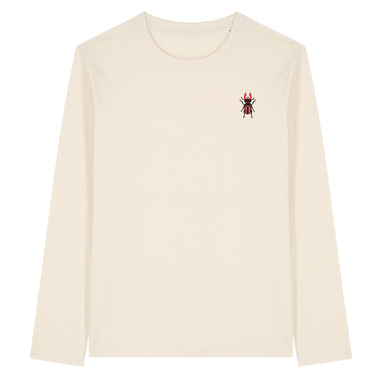 Stag Beetle Embroidered Long Sleeve T-Shirt