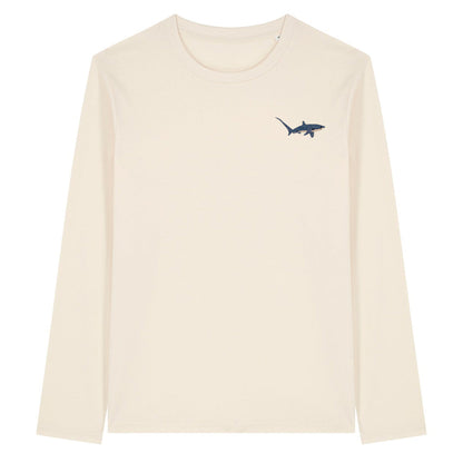 Thresher Shark Embroidered Long Sleeve T-Shirt