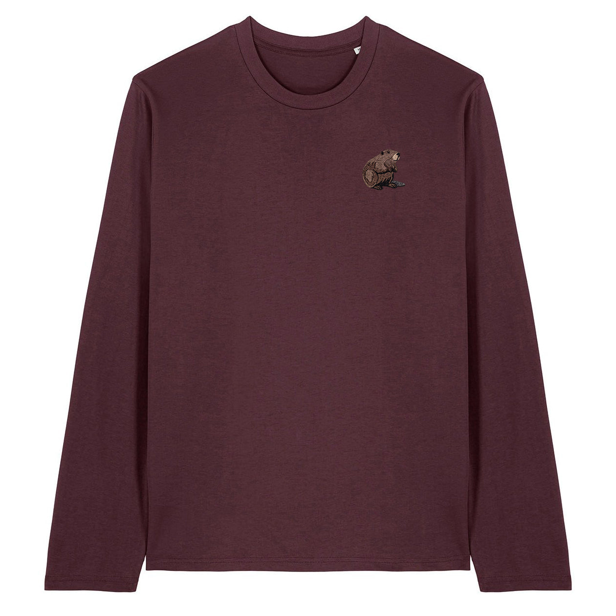 Beaver Embroidered Long Sleeve T-Shirt