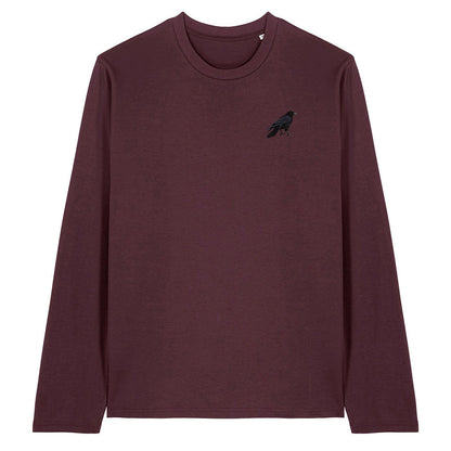 Crow Embroidered Long Sleeve T-Shirt