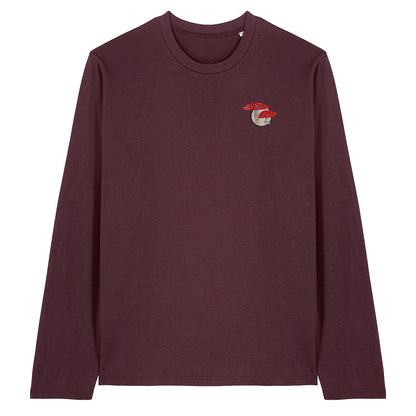 Fly Agaric Mushroom Embroidered Long Sleeve T-Shirt
