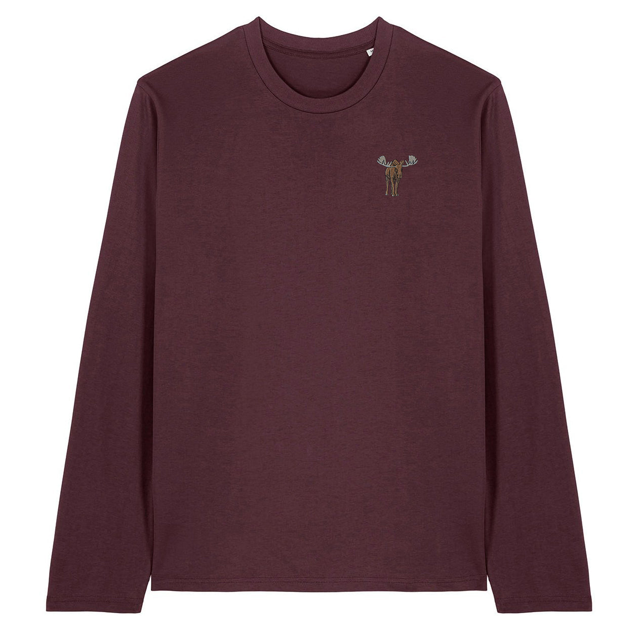 Moose Embroidered Long Sleeve T-Shirt