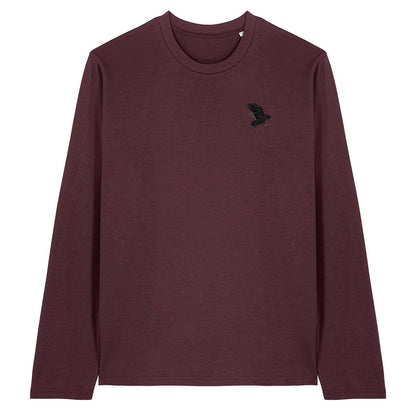 Raven Embroidered Long Sleeve T-Shirt