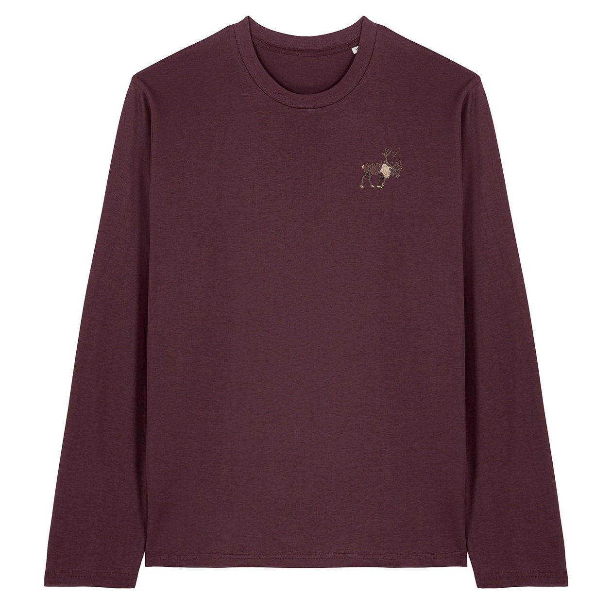 Reindeer Embroidered Long Sleeve T-Shirt