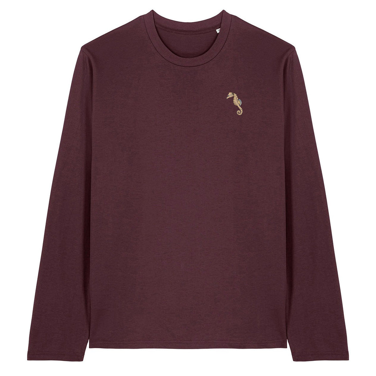 Seahorse Embroidered Long Sleeve T-Shirt