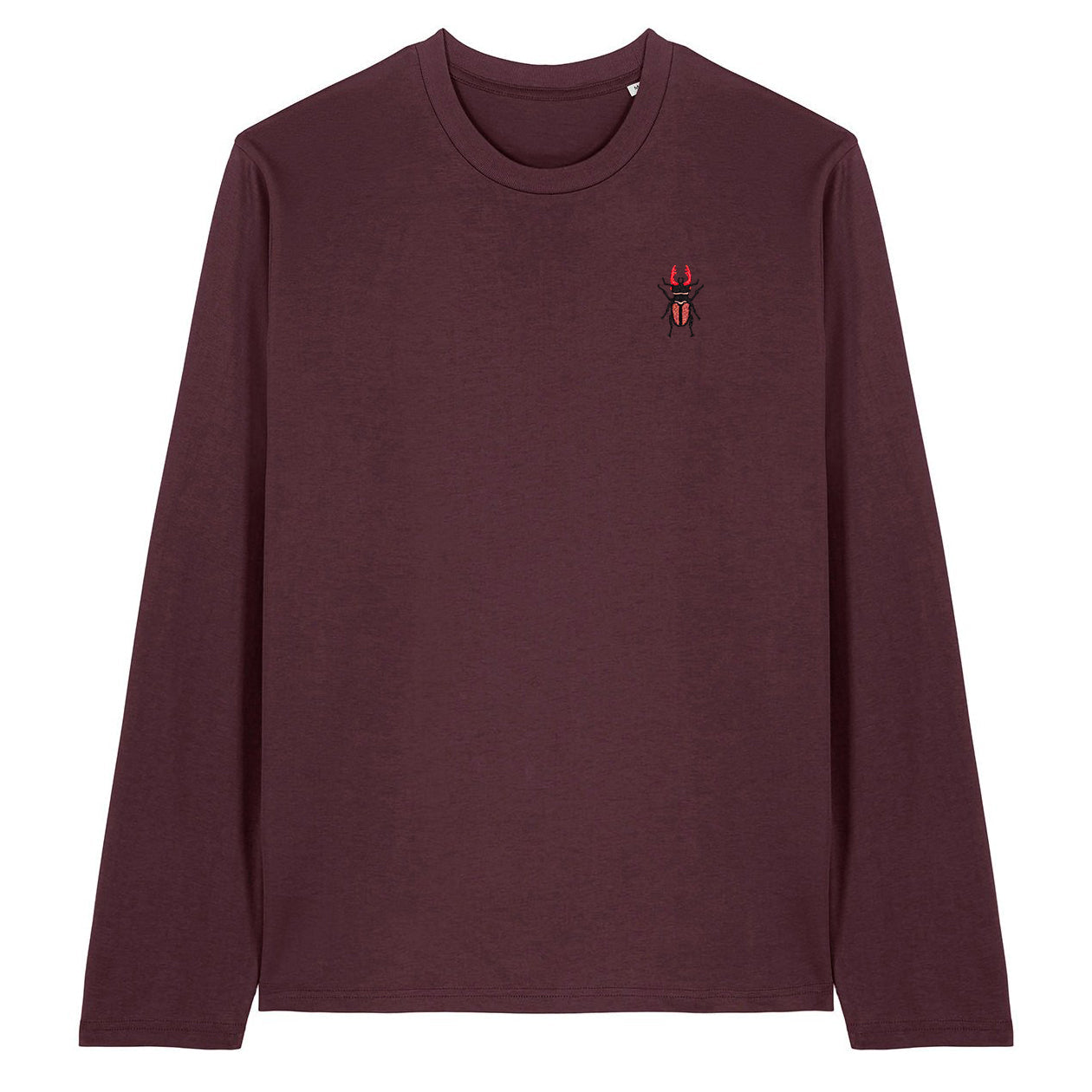 Stag Beetle Embroidered Long Sleeve T-Shirt