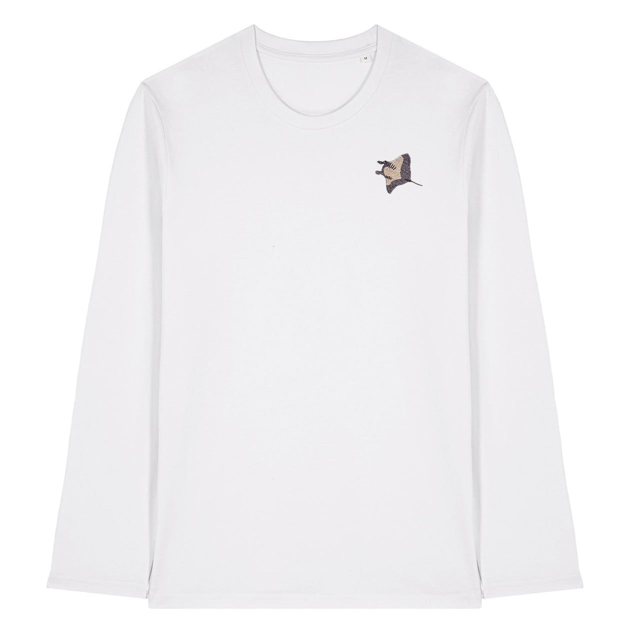 Manta Ray Embroidered Long Sleeve T-Shirt
