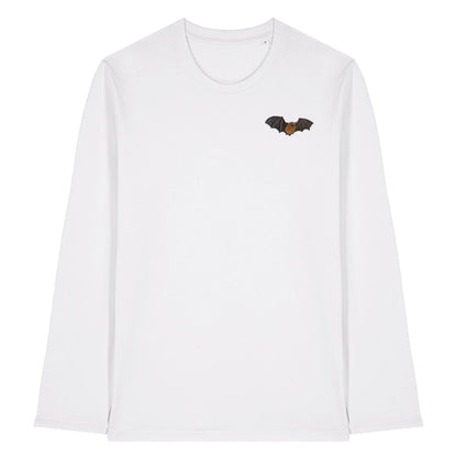 Noctule Bat Embroidered Long Sleeve T-Shirt