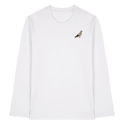 Pigeon Embroidered Long Sleeve T-Shirt