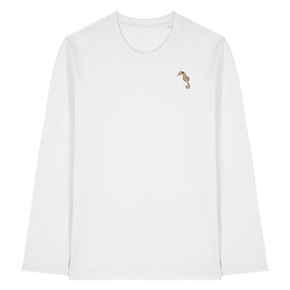 Seahorse Embroidered Long Sleeve T-Shirt