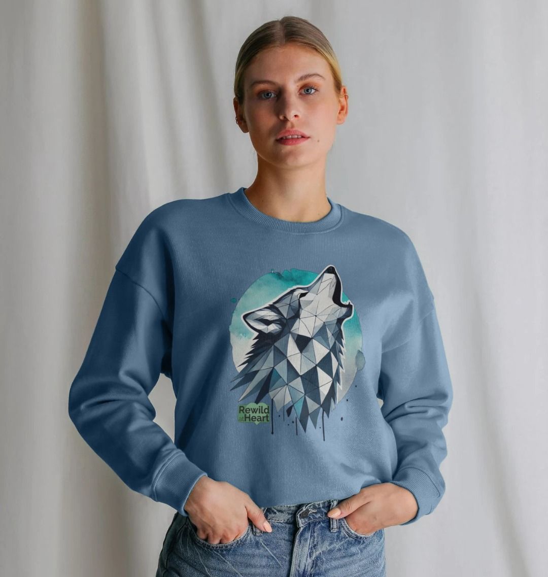 Primal Wolf Howl Women's Oversized Jumper