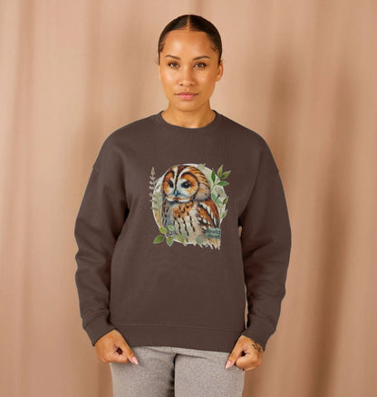 Tawny Owl Forest Women's Oversized Jumper