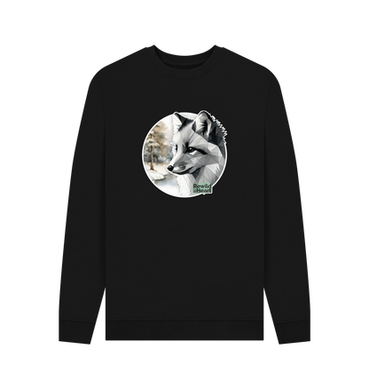 Black Silent Arctic Fox Men's Sweater