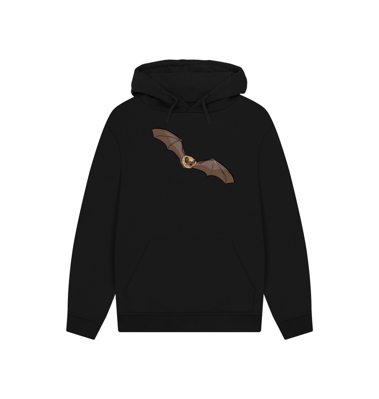 Black Printed Hoody Front