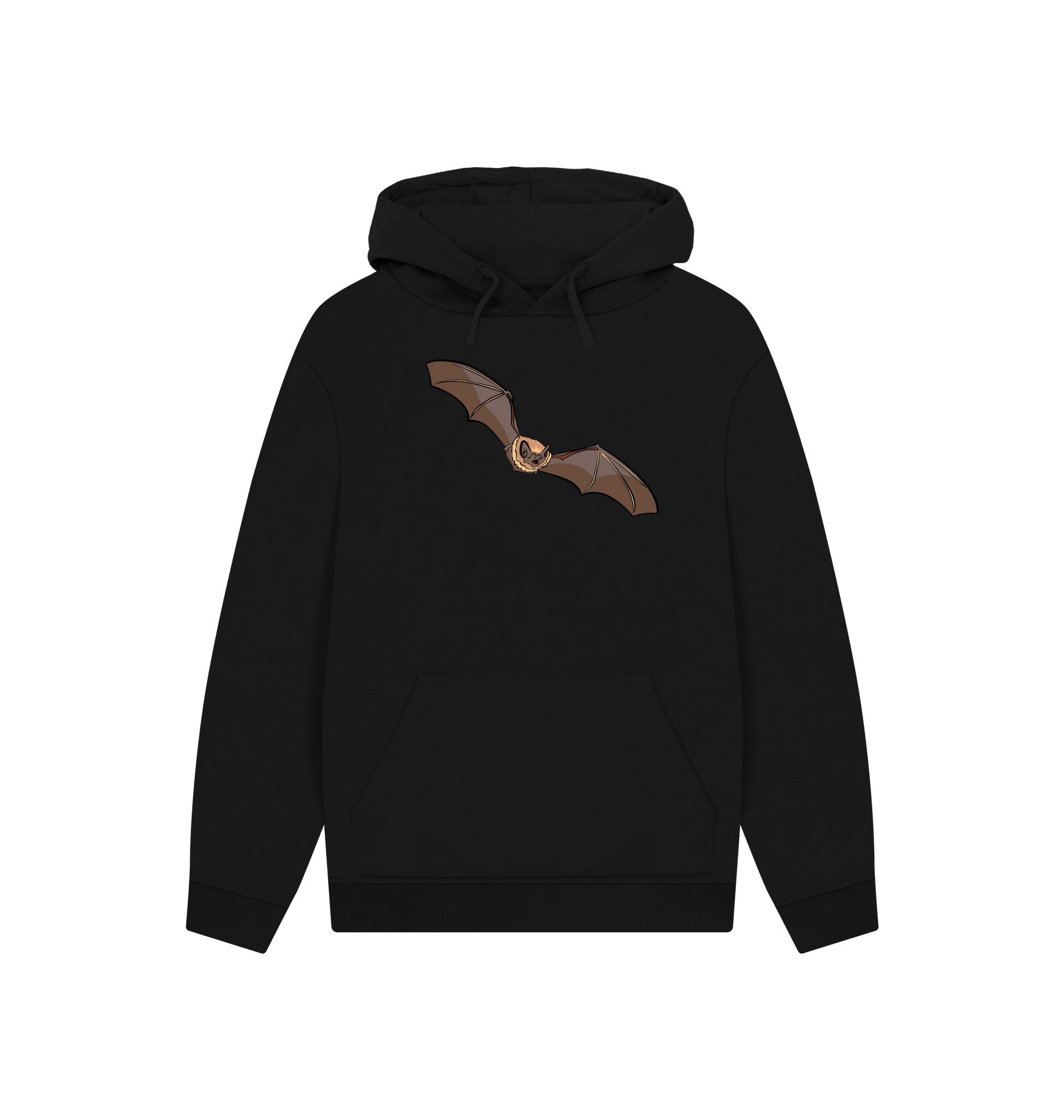 Black Printed Hoody Front