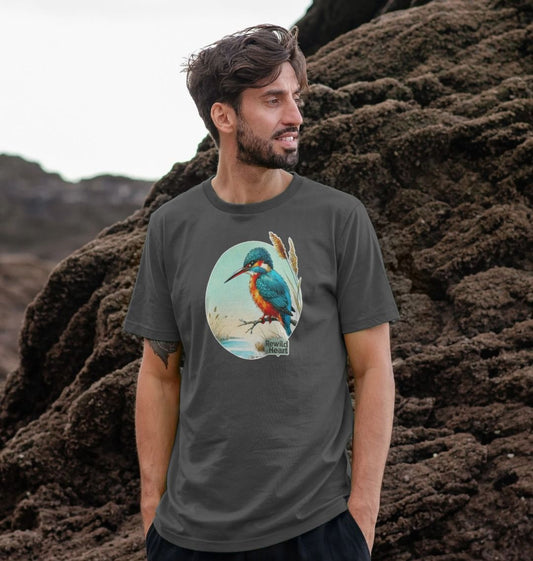 Kingfisher in the Reeds Men's T-Shirt