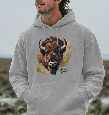 Bison with Wildflowers & Butterflies Hoodie